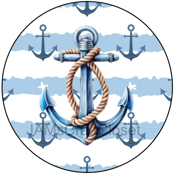 ROUND Digital Graphic Design NAUTICAL ANCHOR ROPE Sublimation PNG SVG BOAT DECOR Home Decor Wall Art Decor Gift Crafters Delight - JAMsCraftCloset