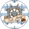 ROUND Digital Graphic Design NAUTICAL SAIL AWAY Sublimation PNG SVG BOAT DECOR Home Decor Wall Art Decor Gift Crafters Delight - JAMsCraftCloset