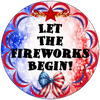ROUND Digital Graphic Design LET THE FIREWORKS BEGIN Sublimation PNG SVG Country Farmhouse Home Decor Sign PATRIOTIC Fourth of July Wall Art Decor Wreath Design Gift Crafters Delight - JAMsCraftCloset