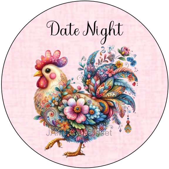 ROUND Digital Graphic Design DATE NIGHT Wedding Gift First Home Sublimation PNG SVG Country Farmhouse Home Decor Wall Art Decor Gift Crafters Delight - JAMsCraftCloset