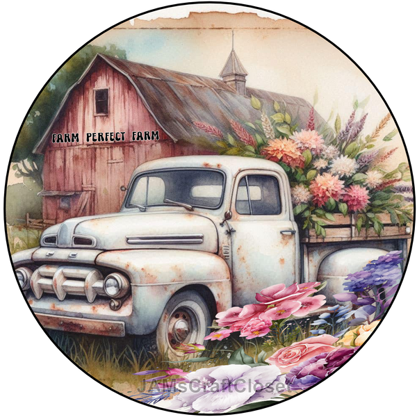 ROUND Digital Graphic Design FARM PERFECT FARM First Home Sublimation PNG SVG Country Farmhouse Home Decor Positive Saying Wall Art Decor Gift Crafters Delight - JAMsCraftCloset