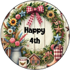 ROUND Digital Graphic Design HAPPY 4TH First Home Patriotic Sublimation PNG SVG Country Farmhouse Home Decor Holiday Wall Art Decor Gift Crafters Delight - JAMsCraftCloset