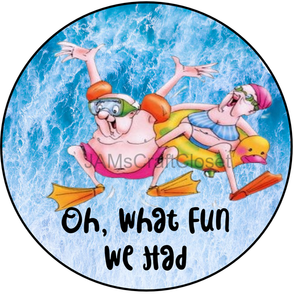 ROUND Digital Graphic Design OH WHAT FUN WE HAD Wedding Gift First Home Sublimation PNG SVG Country Farmhouse Home Decor Sign Wall Art Decor Wreath Design Gift Crafters Delight - JAMsCraftCloset