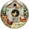 ROUND Digital Graphic Design WELCOME TO THE COOP 3 Rooster Hens Daisies Floral Wedding Gift First Home Sublimation Decoupage PNG SVG Country Farmhouse Home Kitchen Decor Wall Art Shelf Sitter Gift Crafters Delight - JAMsCraftCloset