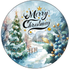 ROUND Digital Graphic Design  WINTER BLUE SCENE- MERRY CHRISTMAS - CHRISTMAS DESIGN PNG-JPEG-PDF-SVG-Decoupage-Sublimation Design Graphic Country Farmhouse Home Decor HOLIDAY Decor Gift Crafters Delight - JAMsCraftCloset