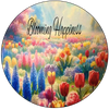 ROUND Digital Graphic Design BLOOMING HAPPINESS - TULIPS Wedding Gift First Home Sublimation PNG SVG Country Farmhouse Home Decor Wall Art Gift Crafters Delight - JAMsCraftCloset