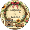 ROUND Digital Graphic Design EVERYTHING IS BEAUTIFUL Sublimation PNG SVG Country Farmhouse Home Decor Sign Wall Art Decor Wreath Design Gift Crafters Delight - JAMsCraftCloset
