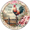 ROUND Digital Graphic Design TIME FOR COFFEE Coffee Bar Kitchen Theme Sublimation PNG SVG Country Farmhouse Home Decor Sign Wall Art Decor Wreath Design Gift Crafters Delight - JAMsCraftCloset