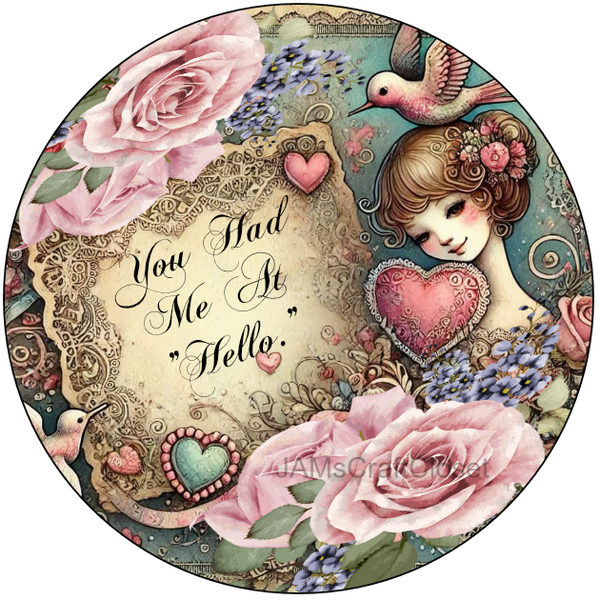 ROUND Digital Graphic Design YOU HAD ME AT HELLO Wedding Gift First Home Sublimation PNG SVG Country Farmhouse Home Decor Sign Wall Art Decor Wreath Design Gift Crafters Delight - JAMsCraftCloset