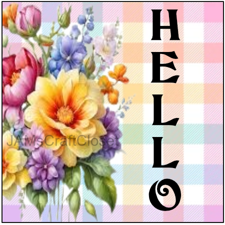 SQUARE Digital Graphic Design SPRING FLORAL - HELLO Sublimation PNG SVG Lake House Sign Farmhouse Country Home Cabin KITCHEN Wall Art Decor Wreath Design Gift Crafters Delight HAPPY CRAFTING - JAMsCraftCloset