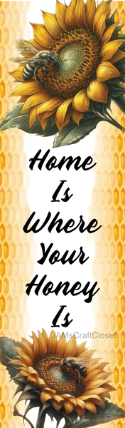 RECTANGLE SHAPED Digital Graphic Design HOME IS WHERE YOUR HONEY IS Sublimation PNG SVG Lake House Sign Farmhouse  Country Home Cabin Wall Art Decor Wreath Gift Crafters Delight - JAMsCraftCloset