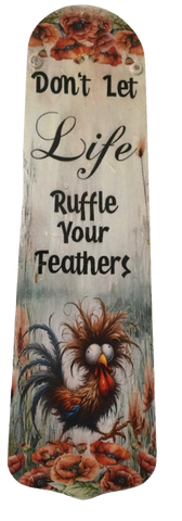 FAN BLADE Upcycled Repurposed DON'T LET LIFE RUFFLE YOUR FEATHERS Lake House Sign Farmhouse Country Home Cabin Wall Art Decor Gift - JAMsCraftCloset