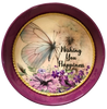 Cake Pan Round Purple WISHING YOU HAPPINESS Butterfly LOVE Wall Art Handmade Hand Painted Repurposed Upcycled Wedding Wedding Gift Idea - JAMsCraftCloset
