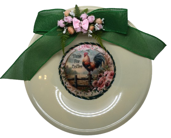 Wok Pan Tan TIME FOR COFFEE Farmhouse Country Coffee Bar Wall Art Handmade Hand Painted Repurposed Upcycled Gift Idea Crafters Delight - JAMsCraftCloset