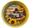 Cake Pan Round Yellow LOVIN THE FARM LIFE Country Farmhouse Wall Art Handmade Hand Painted Repurposed Upcycled Wedding Gift Idea - JAMsCraftCloset