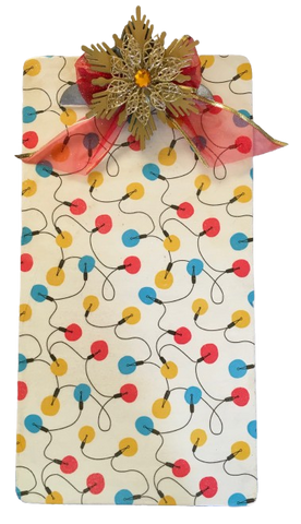 Clipboard Legal Size Vintage Upcycled Handcrafted Christmas Design CHRISTMAS TREE LIGHT BULBS Design Gift Idea Unique for Teacher, Secretary, or Student - JAMsCraftCloset