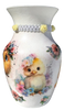 Glass VASE Decoupaged EASTER CHICKS Holiday Decor Wedding Decor Shelf Sitter Vase Shabby Chic Victorian BoHo Decor Gift Idea - JAMsCraftCloset