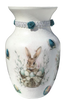Glass VASE Decoupaged EASTER BUNNIES WITH BASKET AND EGGS Holiday Decor Wedding Decor Shelf Sitter Vase Shabby Chic Victorian BoHo Decor Gift Idea - JAMsCraftCloset