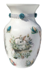 Glass VASE Decoupaged EASTER BUNNIES WITH BASKET AND EGGS Holiday Decor Wedding Decor Shelf Sitter Vase Shabby Chic Victorian BoHo Decor Gift Idea - JAMsCraftCloset