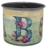 SMALL Tin Cup Decoupaged With Child's Graphic OCEAN 2 With Bow on Handle Gift for Child Nursery Decor Child's Room Decor- JAMsCraftCloset