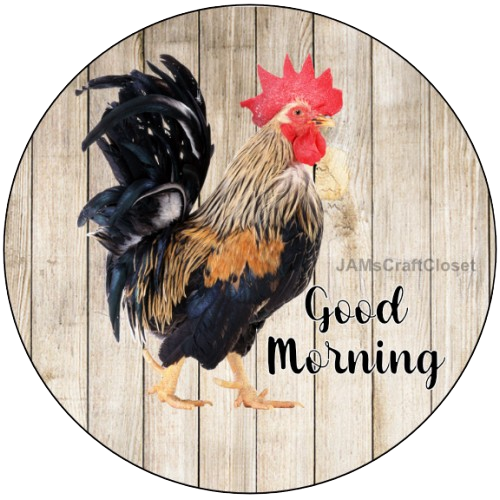 ROUND Digital Graphic Design GOOD MORNING 3 Sublimation PNG SVG Lake House Sign Farmhouse Country Home Cabin KITCHEN Wall Art Decor Wreath Design Charger Plates Gift Idea Crafters Delight HAPPY CRAFTING {{ JAMsCraftCloset }}