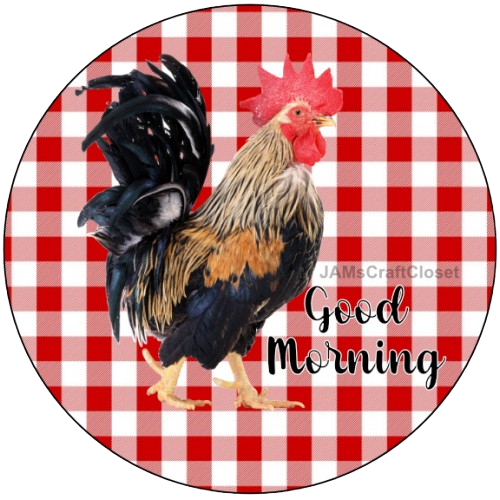 ROUND Digital Graphic Design GOOD MORNING 2 Sublimation PNG SVG Lake House Sign Farmhouse Country Home Cabin KITCHEN Wall Art Decor Wreath Design Charger Plates Gift Idea Crafters Delight HAPPY CRAFTING {{ JAMsCraftCloset }}