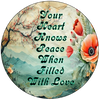 ROUND Digital Graphic Design YOUR HEART KNOWS PEACE WHEN FILLED WITH LOVE Sublimation PNG SVG Country Farmhouse Sign KITCHEN Wall Art Decor Wreath Design Love Gift Crafters Delight HAPPY CRAFTING {{ JAMsCraftCloset }}