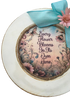 PLATE CHARGER CREAM With Brown Border PLASTIC ROUND DECOUPAGED Upcycled Repurposed Wall Art or Shelf Sitter EVERY FLOWER BLOOMS IN ITS OWN TIME Home Decor Gift WEDDING - JAMsCraftCloset