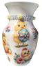 Glass VASE Decoupaged EASTER CHICKS Holiday Decor Wedding Decor Shelf Sitter Vase Shabby Chic Victorian BoHo Decor Gift Idea - JAMsCraftCloset