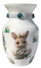 Glass VASE Decoupaged EASTER BUNNIES WITH BASKET AND EGGS Holiday Decor Wedding Decor Shelf Sitter Vase Shabby Chic Victorian BoHo Decor Gift Idea - JAMsCraftCloset