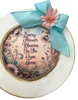 PLATE CHARGER CREAM With Brown Border PLASTIC ROUND DECOUPAGED Upcycled Repurposed Wall Art or Shelf Sitter EVERY FLOWER BLOOMS IN ITS OWN TIME Home Decor Gift WEDDING - JAMsCraftCloset