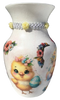 Glass VASE Decoupaged EASTER CHICKS Holiday Decor Wedding Decor Shelf Sitter Vase Shabby Chic Victorian BoHo Decor Gift Idea - JAMsCraftCloset