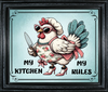 SQUARE Digital Graphic Design MY KITCHEN MY RULES Hen With Knife Sublimation Decoupage PNG SVG Lake House Sign Farmhouse Country Home Cabin KITCHEN Wall Art Decor Wreath Design Gift Crafters Delight HAPPY CRAFTING - JAMsCraftCloset