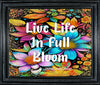 TUMBLER Full Wrap Sublimation Digital Graphic Design Vibrant Floral 2 Faith Design Download LIVE LIFE IN FULL BLOOM SVG-PNG Patio Porch Decor Gift Picnic Crafters Delight {{ JAMsCraftCloset }}