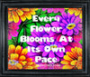 TUMBLER Full Wrap Sublimation Digital Graphic Design Vibrant Floral 4 Faith Design Download EVERY FLOWER BLOOMS AT ITS OWN PACE SVG-PNG Patio Porch Decor Gift Picnic Crafters Delight {{ JAMsCraftCloset }}