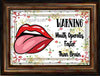 MUG Coffee Full Wrap Sublimation Funny Digital Graphic Design Download WARNING - MOUTH OPERATES FASTER THAN BRAIN SVG-PNG Crafters Delight {{ JAMsCraftCloset }}