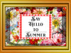 TUMBLER Full Wrap Sublimation Digital Graphic Design Download SAY HELLO TO SUMMER SVG-PNG Kitchen Patio Porch Decor Gift Picnic Crafters Delight {{ JAMsCraftCloset }}