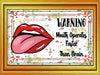 MUG Coffee Full Wrap Sublimation Funny Digital Graphic Design Download WARNING - MOUTH OPERATES FASTER THAN BRAIN SVG-PNG Crafters Delight {{ JAMsCraftCloset }}