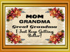 TUMBLER Full Wrap Sublimation Digital Graphic Design MOM and GRANDMA DESIGNS FROM BUNDLE 2 Download MOM - GRANDMA - GREAT GRANDMA SVG-PNG Home Decor Gift Mothers Day Crafters Delight {{ JAMsCraftCloset }}