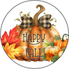 ROUND Digital Graphic Design HAPPY FALL Sublimation PNG SVG Lake House Sign Farmhouse Country Home Cabin KITCHEN Wall Art Decor Wreath Design Gift Crafters Delight HAPPY CRAFTING {{ JAMsCraftCloset }}