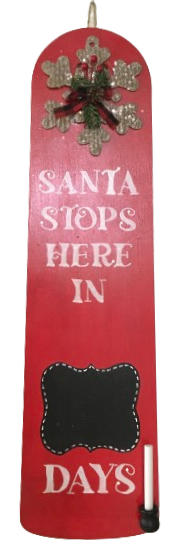 FAN BLADE Wall Art SANTA IS COMING IN - DAYS Upcycled Repurposed Ceiling Fan Blade Wall Art Hand Painted Christmas Holiday Decor Handmade Home Decor Unique Gift {{ JAMsCraftCloset }}