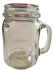 Mugs Mason Embossed One Pint Clear Glass 16 Oz. Drinking Jar Vintage Golden Harvest Unique Gift Idea SET OF 6 {{ JAMsCraftCloset }}
