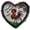 Valentine Heart-Shaped Tin Wall Art Handmade Hand Painted Love Saying - I AM ALL YOU NEED Holiday Decoration Gift Idea Crafters Delight {{ JAMsCraftCloset }}
