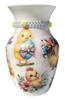 Glass VASE Decoupaged EASTER CHICKS Holiday Decor Wedding Decor Shelf Sitter Vase Shabby Chic Victorian BoHo Decor Gift Idea - JAMsCraftCloset