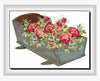 DIGITAL GRAPHIC DESIGN-Country-Floral-Vintage Cradle 1 Red Aqua Floral-Sublimation-Download-Digital Print-Clipart-PNG-SVG-JPEG-Crafters Delight-Digital Art- JAMsCraftCloset