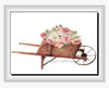 DIGITAL GRAPHIC DESIGN-Country-Floral-Vintage Wheelbarrow 4 Pink White Floral-Sublimation-Download-Digital Print-Clipart-PNG-SVG-JPEG-Crafters Delight-Digital Art - JAMsCraftCloset