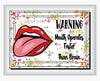 MUG Coffee Full Wrap Sublimation Funny Digital Graphic Design Download WARNING - MOUTH OPERATES FASTER THAN BRAIN SVG-PNG Crafters Delight {{ JAMsCraftCloset }}