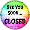 ROUND Digital Graphic Design OPEN - CLOSED Sublimation PNG SVG Lake House Sign Farmhouse Country Home Cabin CAMPER STOREFRONT Wall Art Wreath Design Gift Crafters Delight HAPPY CRAFTING {{ JAMsCraftCloset }}