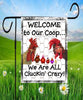 Garden Flag Digital Design Sublimation Chickens Graphic SVG-PNG-JPEG Download WELCOME TO OUR COOP Crafters Delight {{ JAMsCraftCloset }}