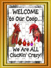 Garden Flag Digital Design Sublimation Chickens Graphic SVG-PNG-JPEG Download WELCOME TO OUR COOP Crafters Delight {{ JAMsCraftCloset }}